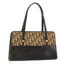 Christian Dior Trotter Canvas Hand Bag Beige Gold Auth 178014-1