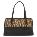 Christian Dior Trotter Canvas Hand Bag Beige Gold Auth 178014-13