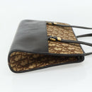 Christian Dior Trotter Canvas Hand Bag Beige Gold Auth 178014-4