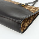 Christian Dior Trotter Canvas Hand Bag Beige Gold Auth 178014-8
