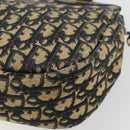 Christian Dior Trotter Canvas Hand Bag Navy Gold Auth 178015-12