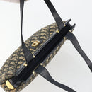 Christian Dior Trotter Canvas Hand Bag Navy Gold Auth 178015-6
