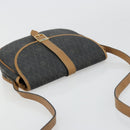 Christian Dior Honeycomb Canvas Shoulder Bag PVC Black Gold Auth 178016-6