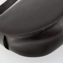Christian Dior Shoulder Bag Leather Dark Brown Gold Auth 178017-13
