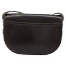 Christian Dior Shoulder Bag Leather Dark Brown Gold Auth 178017-3