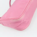 PRADA Accessory Pouch Nylon Pink Silver Auth 178018-16