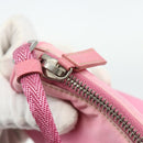PRADA Accessory Pouch Nylon Pink Silver Auth 178018-10