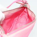 PRADA Accessory Pouch Nylon Pink Silver Auth 178018-20