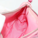 PRADA Accessory Pouch Nylon Pink Silver Auth 178018-21
