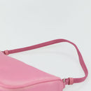 PRADA Accessory Pouch Nylon Pink Silver Auth 178018-8