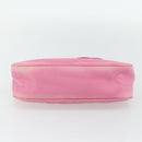 PRADA Accessory Pouch Nylon Pink Silver Auth 178018-5