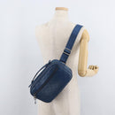 LOUIS VUITTON Damier Infini Ambreil Bag Leather Blue N41354 LV Auth 178019A-26
