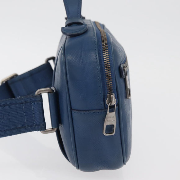 LOUIS VUITTON Damier Infini Ambreil Bag Leather Blue N41354 LV Auth 178019A