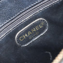 CHANEL Tote Bag Caviar Skin Black Gold CC Auth 178022-15