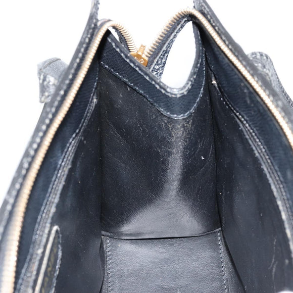 CHANEL Tote Bag Caviar Skin Black Gold CC Auth 178022