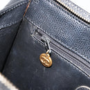 CHANEL Tote Bag Caviar Skin Black Gold CC Auth 178022-19