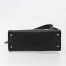 CHANEL Tote Bag Caviar Skin Black Gold CC Auth 178022-9