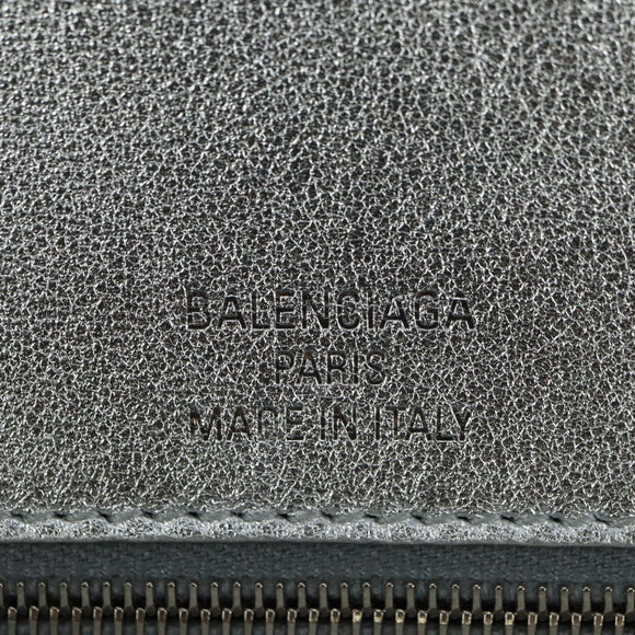 BALENCIAGA Hour glass Bag Leather 2way Yellow Silver 828976 Auth 178023SM