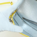 BALENCIAGA Hour glass Bag Leather 2way Yellow Silver 828976 Auth 178023SM-23