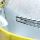 BALENCIAGA Hour glass Bag Leather 2way Yellow Silver 828976 Auth 178023SM-24