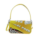 BALENCIAGA Hour glass Bag Leather 2way Yellow Silver 828976 Auth 178023SM-3