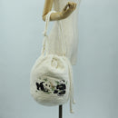 HERMES Tote Bag Pile White Gold Auth 178024V-23