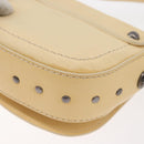 CELINE Shoulder Bag Leather Ivory Auth 178026A-17