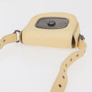 CELINE Shoulder Bag Leather Ivory Auth 178026A-6