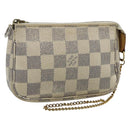 LOUIS VUITTON Damier Azur Mini Pochette Accessoires Pouch N63005 LV Auth 178031-1