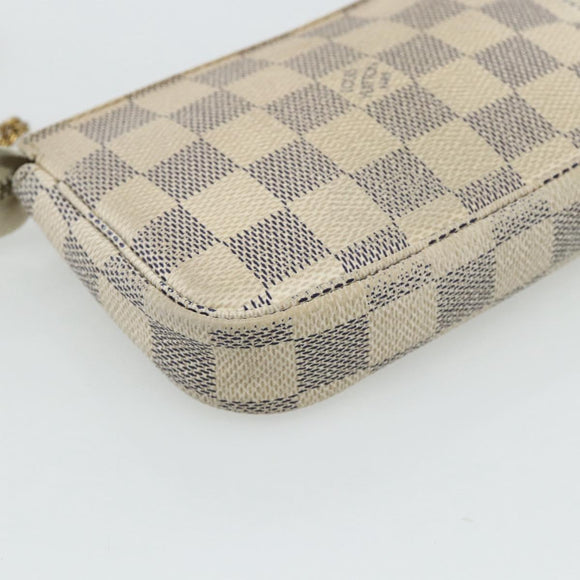LOUIS VUITTON Damier Azur Mini Pochette Accessoires Pouch N63005 LV Auth 178031
