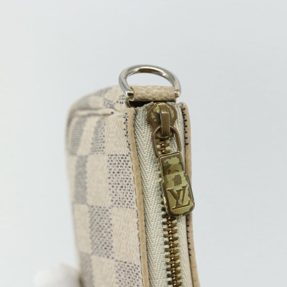 LOUIS VUITTON Damier Azur Mini Pochette Accessoires Pouch N63005 LV Auth 178031