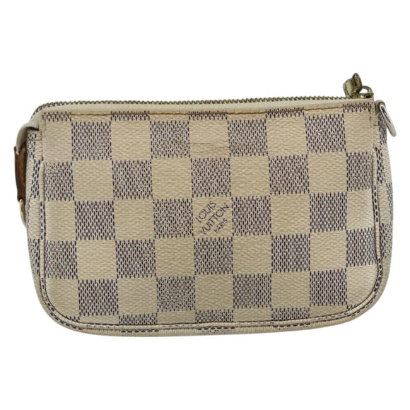 LOUIS VUITTON Damier Azur Mini Pochette Accessoires Pouch N63005 LV Auth 178031