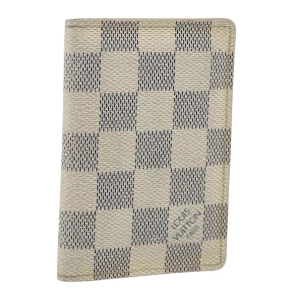 LOUIS VUITTON Damier Azur Organizer Dupoch Card Case N61727 LV Auth 178032A