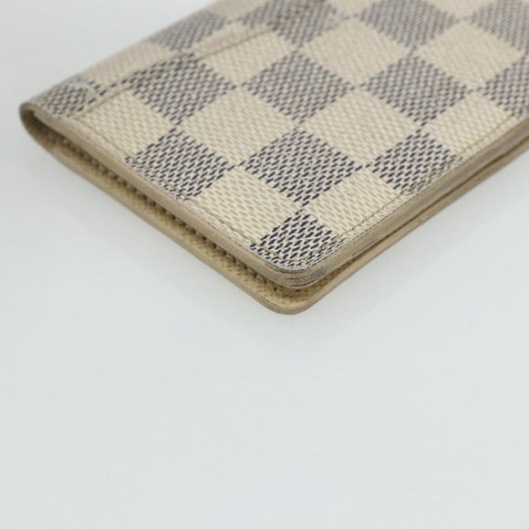 LOUIS VUITTON Damier Azur Organizer Dupoch Card Case N61727 LV Auth 178032A