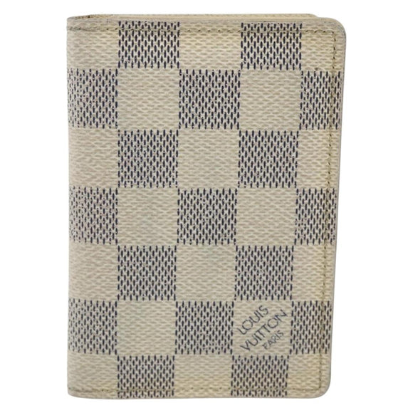 LOUIS VUITTON Damier Azur Organizer Dupoch Card Case N61727 LV Auth 178032A