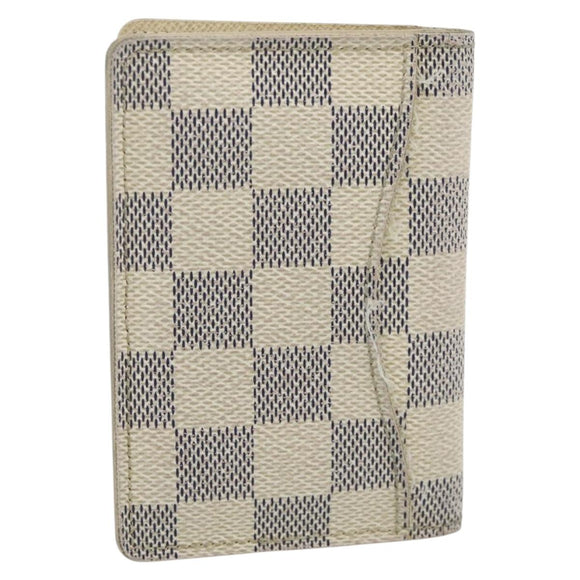 LOUIS VUITTON Damier Azur Organizer Dupoch Card Case N61727 LV Auth 178032A