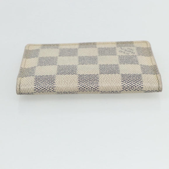 LOUIS VUITTON Damier Azur Organizer Dupoch Card Case N61727 LV Auth 178032A