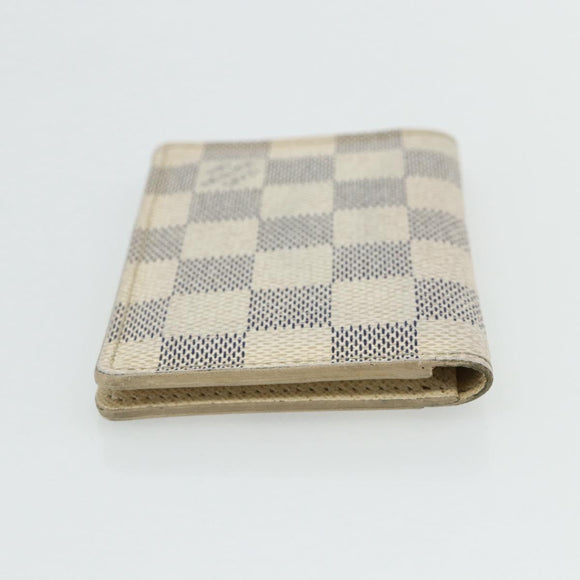 LOUIS VUITTON Damier Azur Organizer Dupoch Card Case N61727 LV Auth 178032A