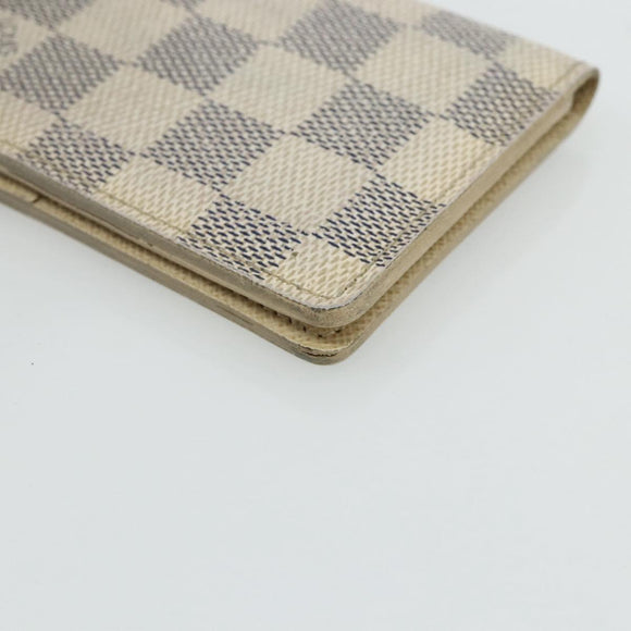 LOUIS VUITTON Damier Azur Organizer Dupoch Card Case N61727 LV Auth 178032A