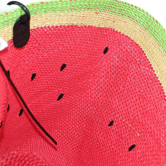 LOEWE Watermelon Tote Bag Raffia 2way Red Auth 178041SM