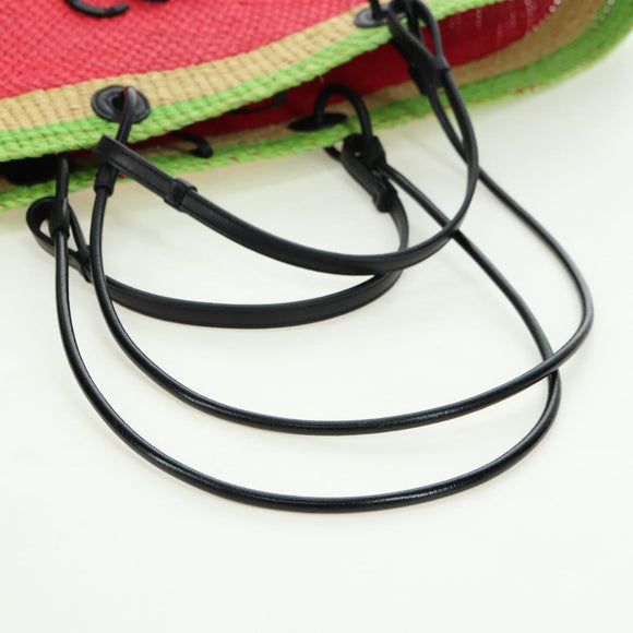 LOEWE Watermelon Tote Bag Raffia 2way Red Auth 178041SM