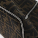 FENDI Zucca Canvas Vanity Pouch Brown Black Auth 178043-13
