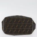 FENDI Zucca Canvas Vanity Pouch Brown Black Auth 178043-9