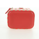 CHANEL Chain Vanity Shoulder Bag Raffia Red Gold CC Auth 178044SM-9