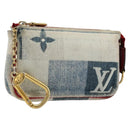 LOUIS VUITTON Monogram Denim Mini Pochette Accessoires Blue M68760 Auth 178048A-1