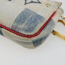 LOUIS VUITTON Monogram Denim Mini Pochette Accessoires Blue M68760 Auth 178048A-10