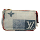 LOUIS VUITTON Monogram Denim Mini Pochette Accessoires Blue M68760 Auth 178048A-2