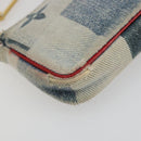 LOUIS VUITTON Monogram Denim Mini Pochette Accessoires Blue M68760 Auth 178048A-9