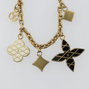 LOUIS VUITTON Maltage Flowers Bag Charm metal Gold Tone M67384 LV Auth 178050A-10