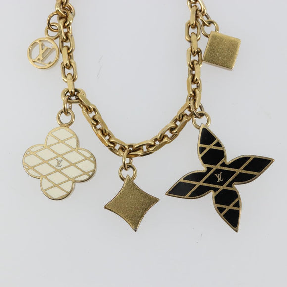 LOUIS VUITTON Maltage Flowers Bag Charm metal Gold Tone M67384 LV Auth 178050A